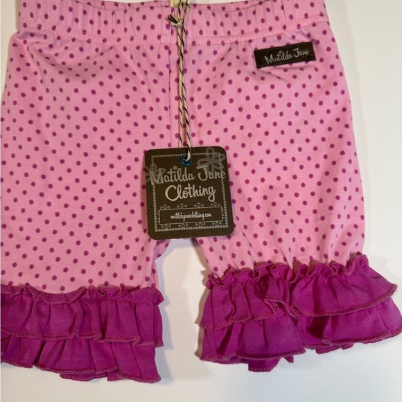 Matilda Jane CAPTURE THE FLAG Shorties Size 4 Ruffled Pocket Purple Dot NWT - Picture 2 of 4